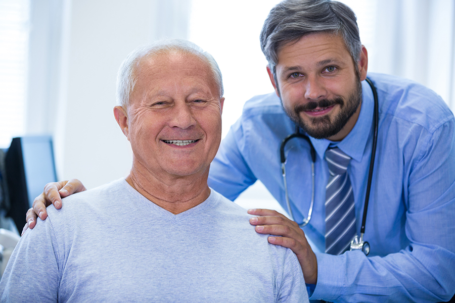 JMS- Portrait of a male doctor and patient